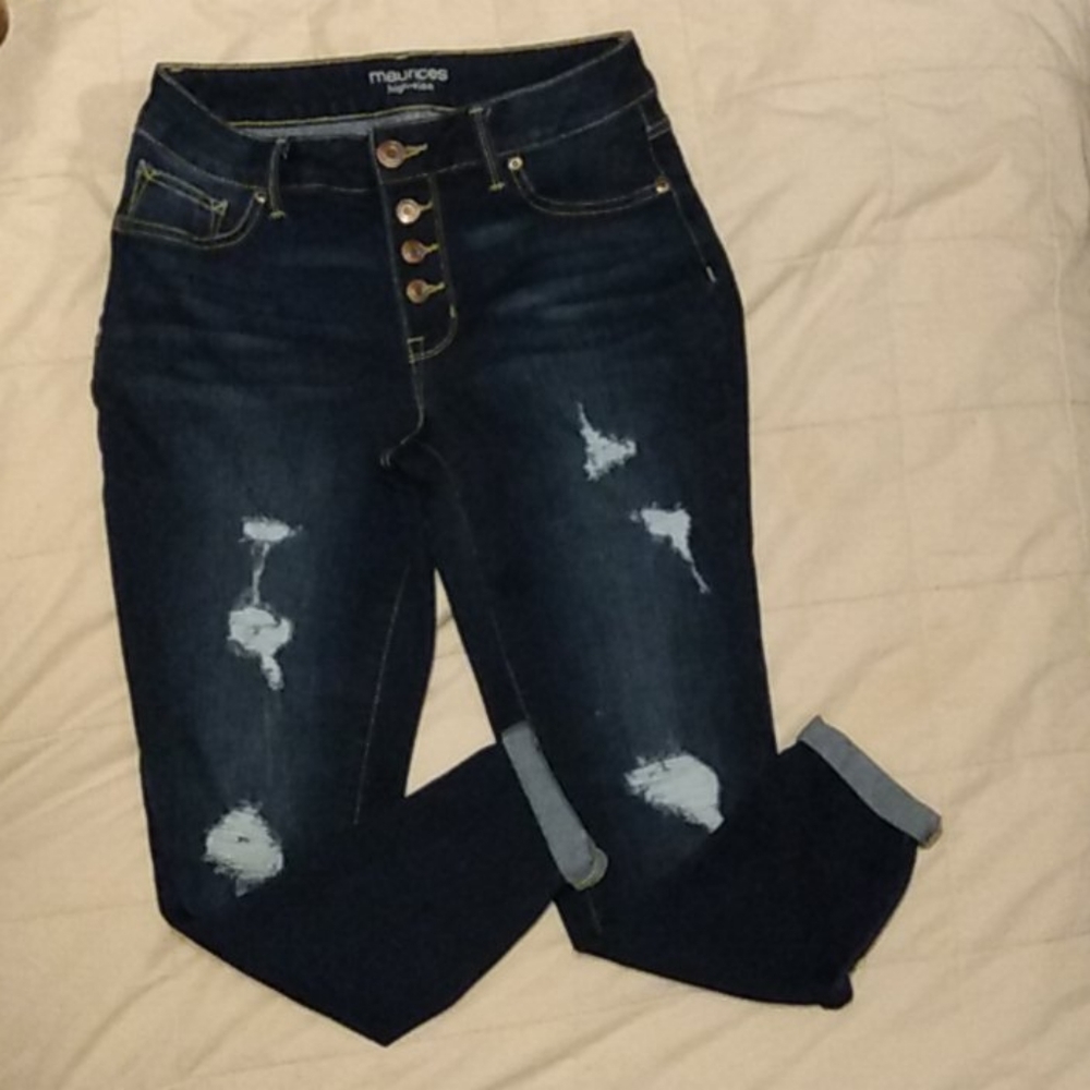 Maurices High-Rise Cropped Jeans